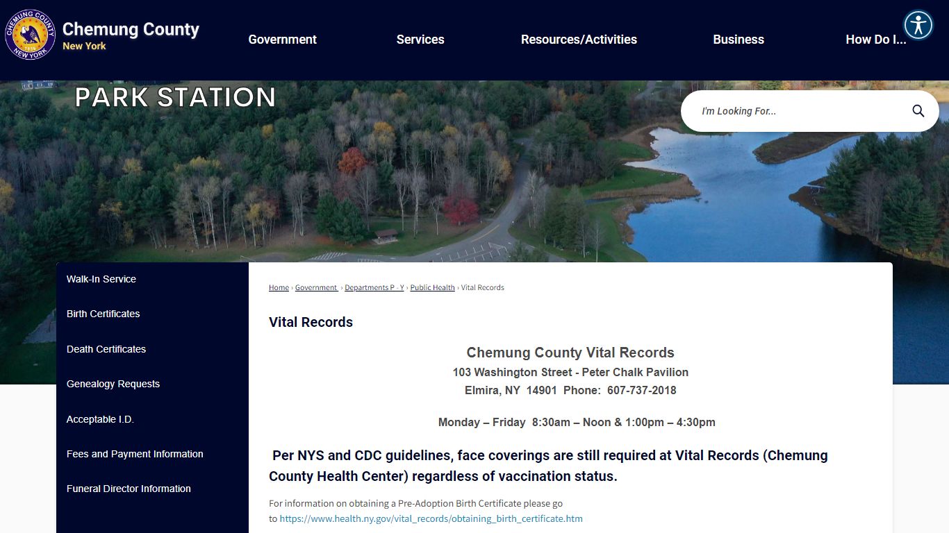 Vital Records | Chemung County, NY